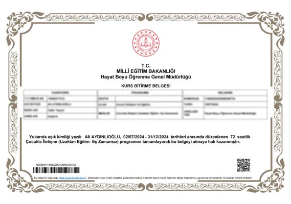 Çocukla İletişim Belgesi